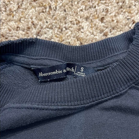 Abercrombie & Fitch Navy Sweatshirt with White Logo - Picture 3 of 10